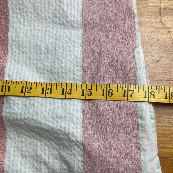 CASLON Striped Glitter Pink Blue Cotton Blend Pockets Knee Length Dress Size XS - Picture 10 of 10